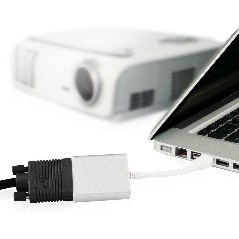 TriLine Mini Display Port VGA Çevirici Adaptör 20cm Apple MAC