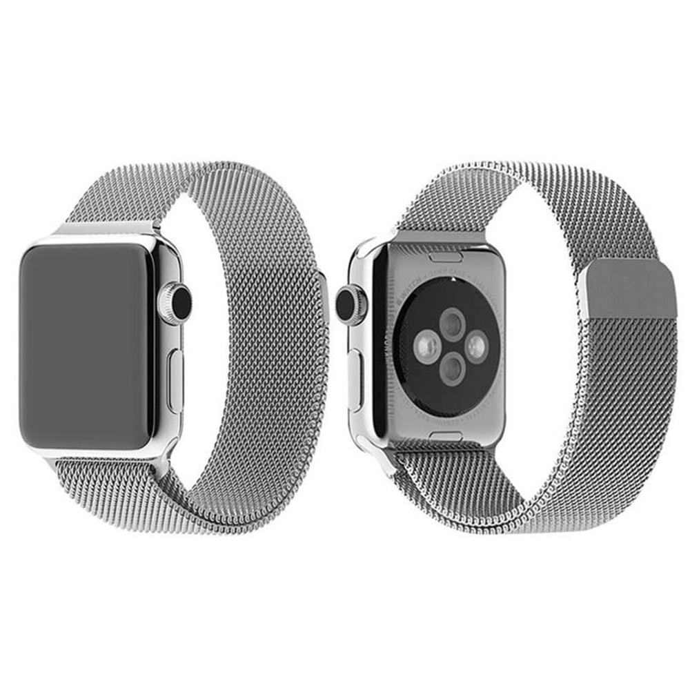 Booyse Apple Watch 38-40mm 1-2-3-4-5 Milano Hasır Saat Kordon - GRİ