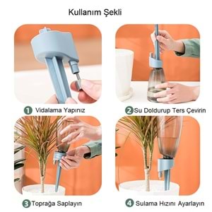 TriLine Otomatik Ayarlı 3 Adet Sulama Saksı Çiçek Su Damlatıcı Zamanlama Sulama Kabı