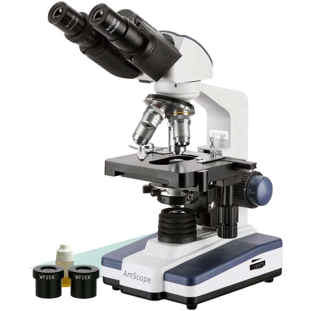 TriLine Amscope 2500X Binoküler Bileşik Biyolojik Laboratuvar Mikroskop