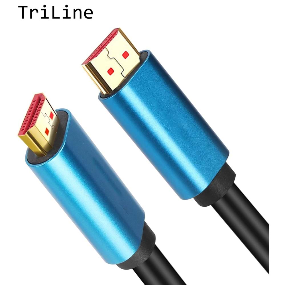 TriLine 4K HDMI Ultra HD 3D 60Hz 2160p Altın Kaplama Kablo - 10METRE