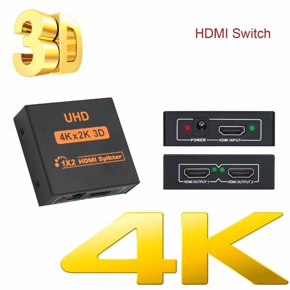 TriLine 4K Ultra HD 3D 2 Port HDMI Splitter Çoğaltıcı