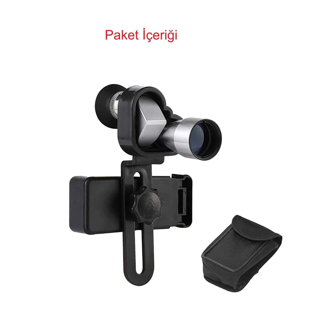 TriLine 8x20 HD Çözünürlük 1000m Görüş Taşınabilir Metal Monoküler Mini Cep Dürbün