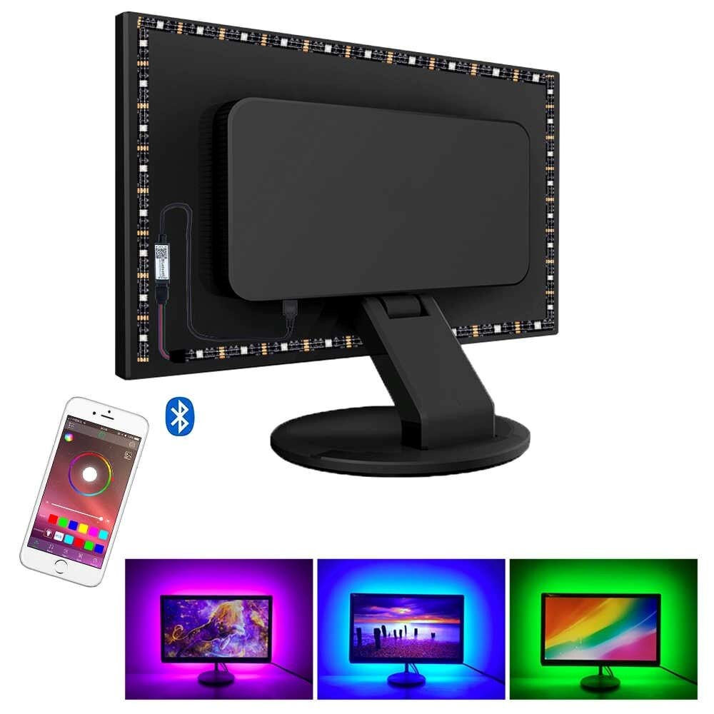 TriLine Bluetooth TV Arkası RGB Usb Şerit Led Aydınlatma 16 Renk