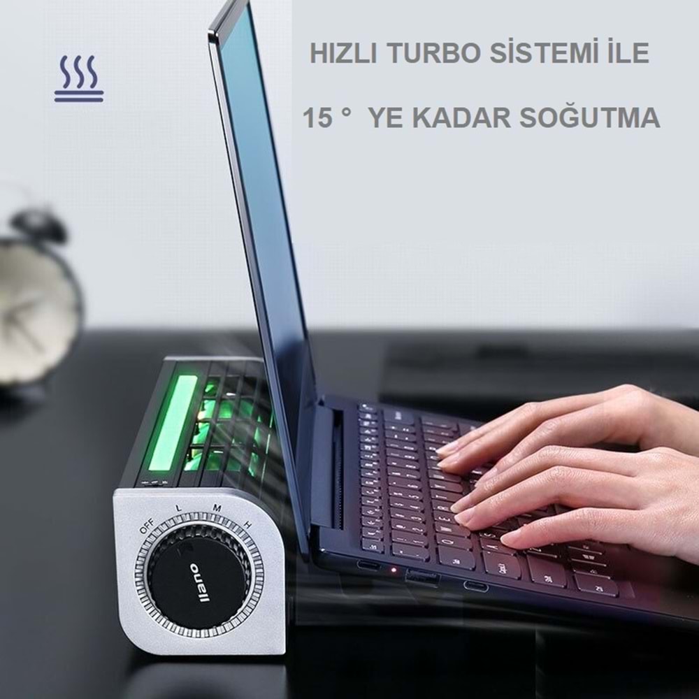 TriLine Q7 Liano Çok Fonksiyonlu RGB Turbo Laptop Soğutucu