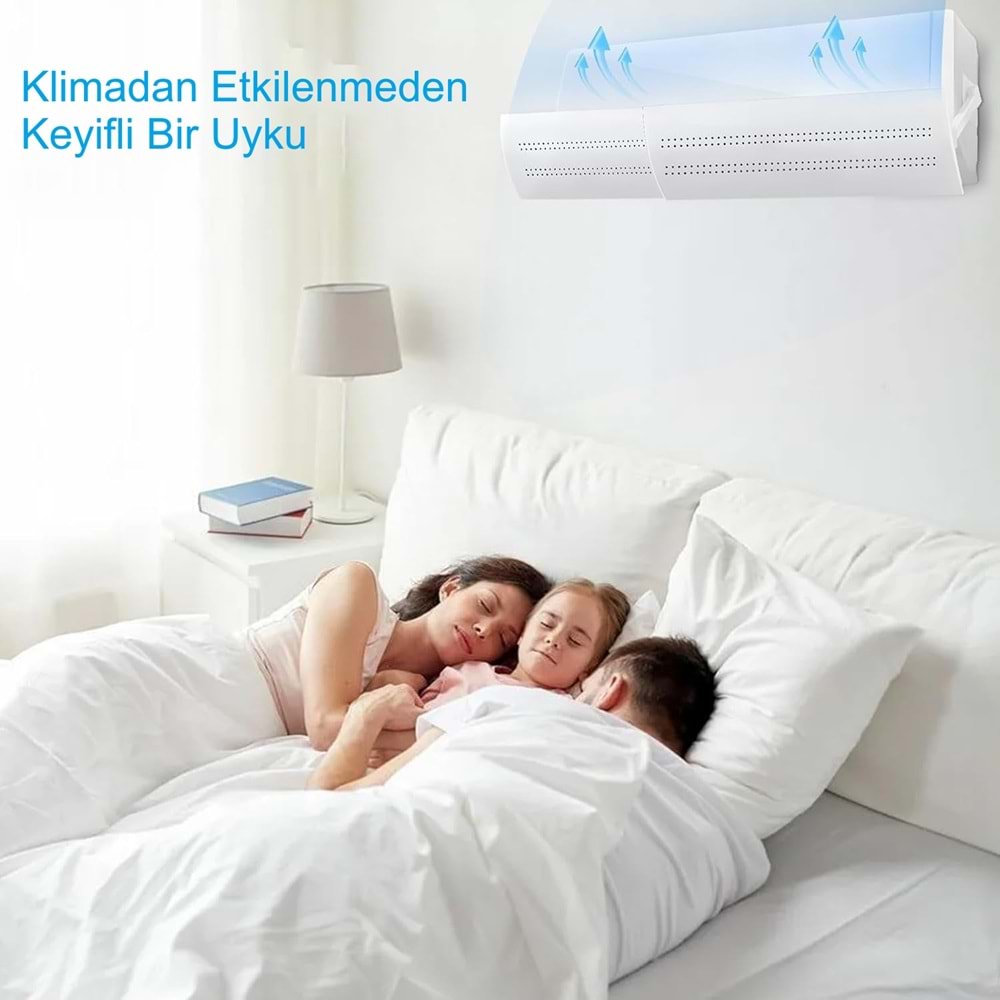 TriLine Delikli Ayarlanabilir 58-105 CM Klima Hava Yönlendirici Klima Aparatı Klima Siperliği