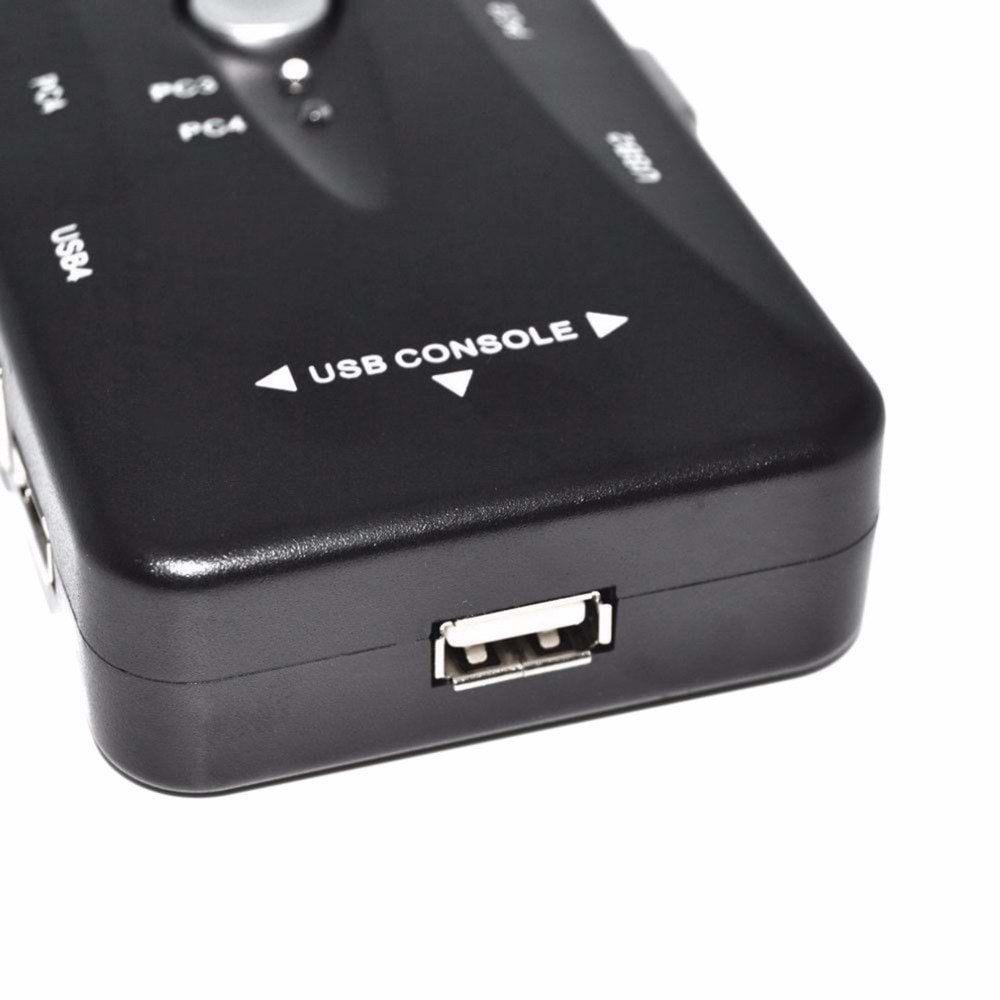 TriLine 4 Port Usb Kvm Switch 4PC Tek Monitör Kontrol