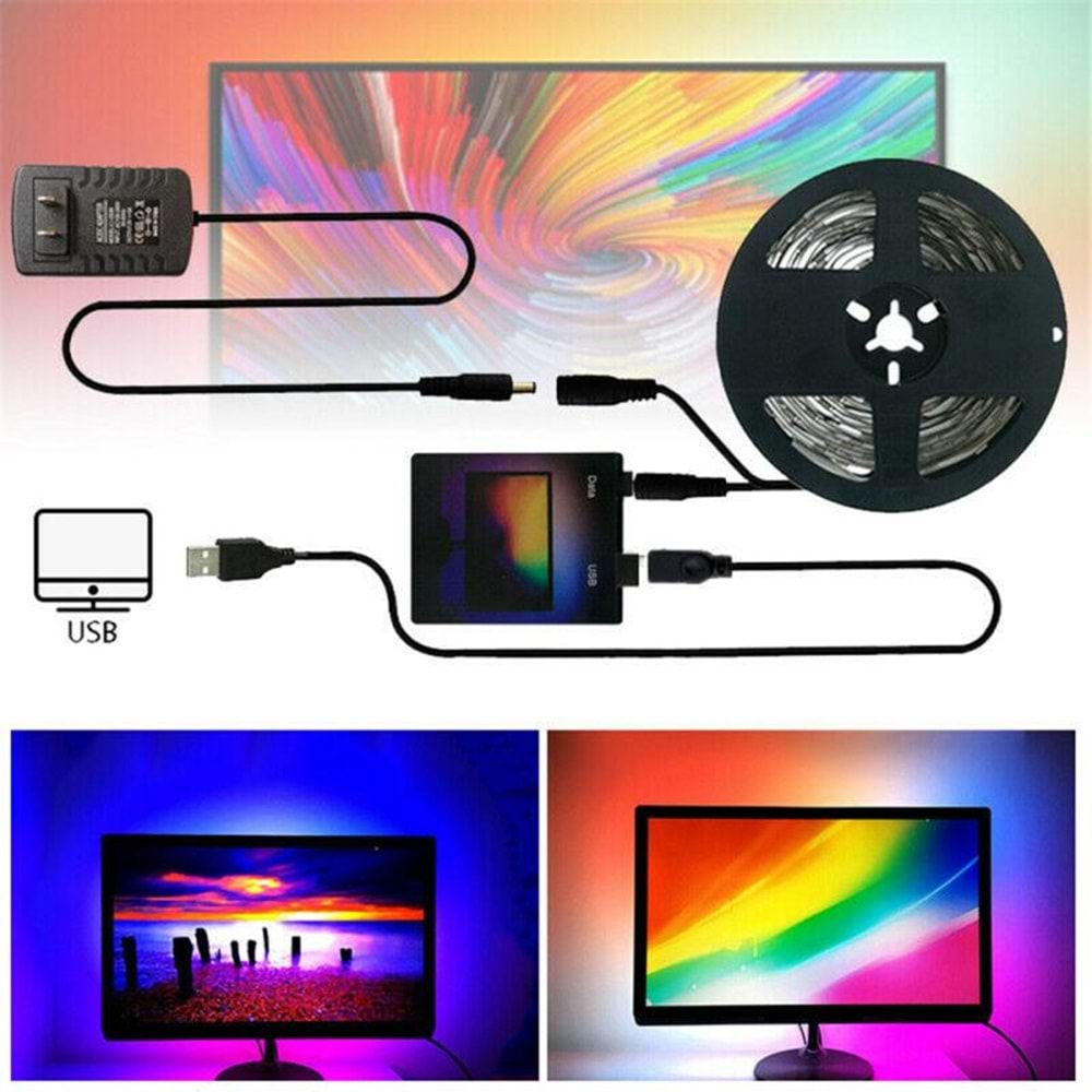 TriLine Ambibox Ortam Arka Işık USB RGB Şerit LED Kiti