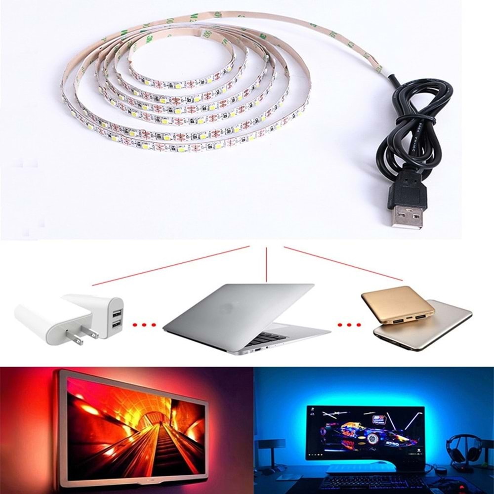 Triline Tv Arkası Uzaktan Kumandalı RGB Led Şerit Aydınlatma Seti