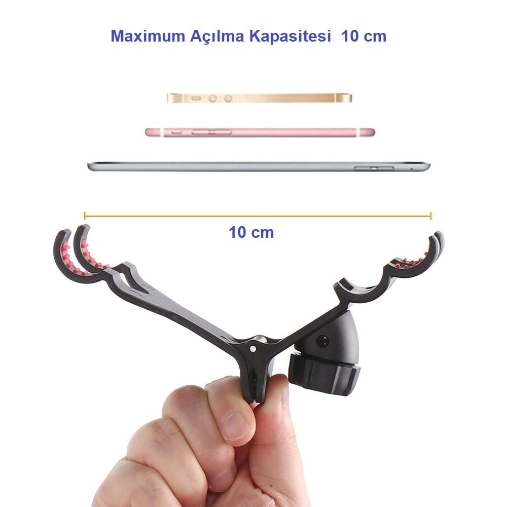 TriLine 360 Derece Dönen Telefon Masa Tutucu Esnek Uzun Kollu