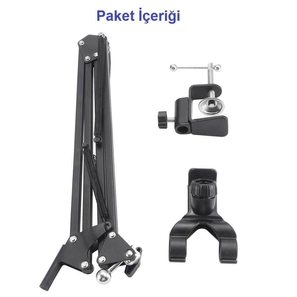 TriLine 360 Derece Dönen Telefon Masa Tutucu Esnek Uzun Kollu