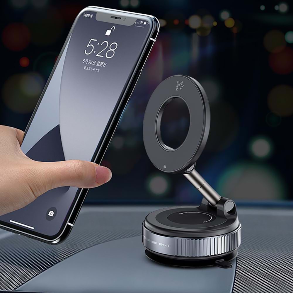TriLine Manyetik Vakum Araç Montaj Telefon Üniversal Tutucu X68 Stand 360 ° Ayarlanabilir Katlanabilir