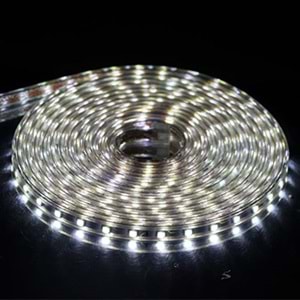 TriLine 220v Fişli Silikonlu Beyaz Şerit LED 3 Çipli SMD 5050 - 1METRE