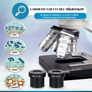TriLine 2500X Binoküler 5MP USB Kamera Bilgisayar Destekli Bileşik Biyolojik Dijital Mikroskop