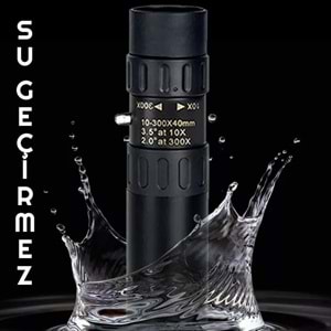 TriLine 10-300x40mm Zoom Monoküler Teleskop Taşınabilir Su Geçirmez Dürbün