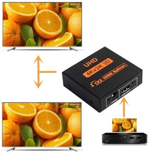 TriLine 4K Ultra HD 3D 2 Port HDMI Splitter Çoğaltıcı