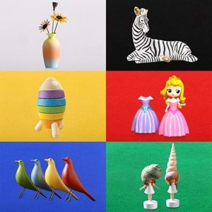 PULUZ 2x20 LED Işıklı 6 Fonlu Fotoğraf Çekim Çadırı 20x20 cm