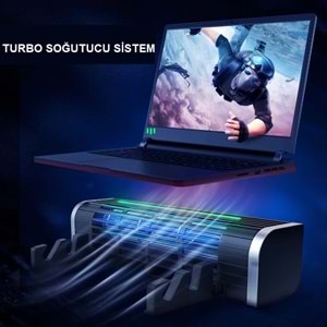 TriLine Q7 Liano Çok Fonksiyonlu RGB Turbo Laptop Soğutucu