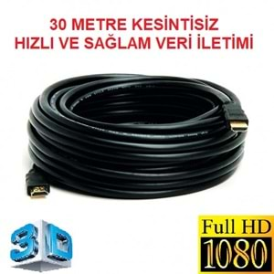 TriLine 30 Metre HDMI 2.0 1080P Kablo OD9.0 mm Altın Uç