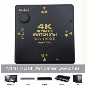 TriLine 4K HDMI 3 in 1 Switch 3 Giriş 1 Çıkış HDMI Çoklayıcı