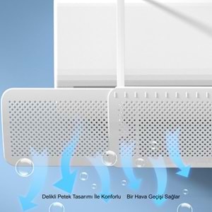 TriLine Split Klima Çarpma Önleyici Hava Kalkanı Ayarlanabilir Delikli Klima Siperliği Aparatı