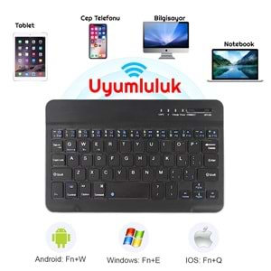 TriLine Mini Bluetooth Kablosuz Şarjlı Pilli Slim Rubber 7