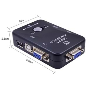 TriLine 2 Port Usb Kvm Switch 2PC Tek Monitör Kontrol