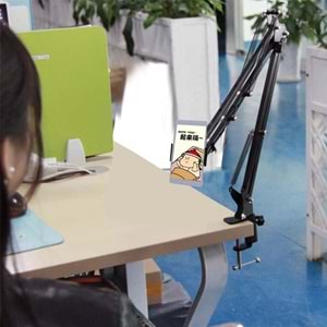 TriLine 360 Derece Dönen Telefon Masa Tutucu Esnek Uzun Kollu