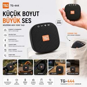 TriLine TG-444 Kablosuz Bluetooth Hoparlör Bisiklet Uyumlu Taşınabilir Outdoor Speaker FM Radyo USB/TF Kart Destekli