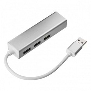 TriLine Aluminyum USB to RJ45 Ethernet + USB 3 Port HUB Çoklayıcı