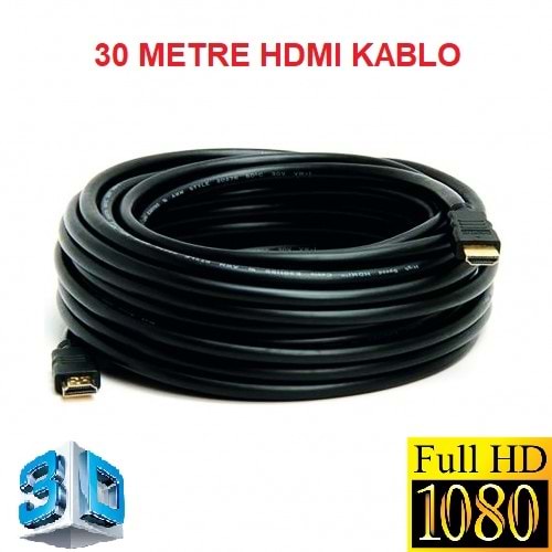 TriLine 30 Metre HDMI 2.0 1080P Kablo OD9.0 mm Altın Uç