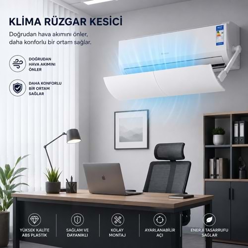 TriLine Klima Rüzgar Yönlendirme Aparatı Deliksiz Ön Panel 56-100 cm Genişleyebilir