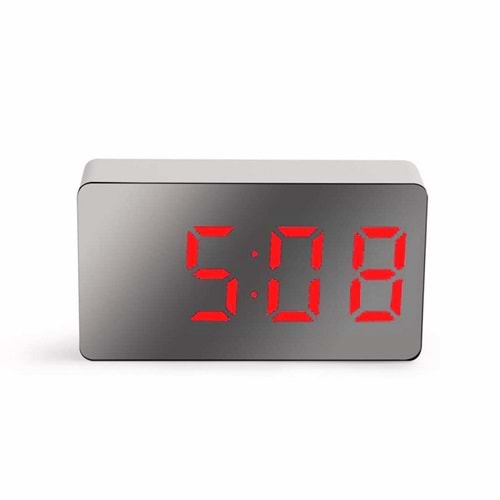 TriLine Mini Dijital LED Çalar Saat Sıcaklık Tarih Alarm USB Modern Saat