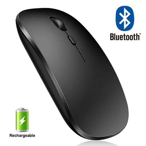 TriLine Bluetooth Şarjlı 2.4Ghz Kablosuz Mouse Sessiz Tıklama