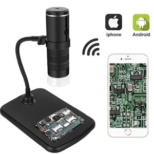 TriLine 1000X WiFi Dijital LED Kablosuz Pilli Mikroskop 1080P
