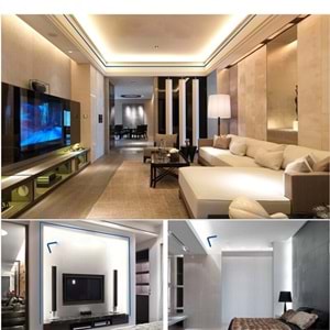 TriLine 220v Fişli Silikonlu Beyaz Şerit LED 3 Çipli SMD 5050 - 5METRE