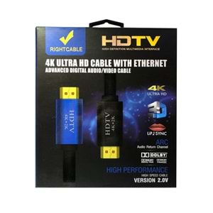 TriLine 4K HDMI Ultra HD 3D 60Hz 2160p Altın Kaplama Kablo - 15METRE