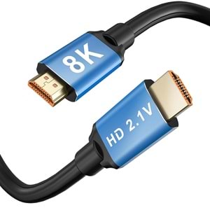 TriLine 8K Ultra HD 2.1V 48Gbps 4320P Altın Kaplama Hdmi Kablo-3METRE