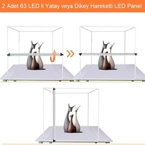 TriLine 80x80CM Profesyonel Stüdyo Led Işıklı Ürün Fotoğraf Çekim Çadırı