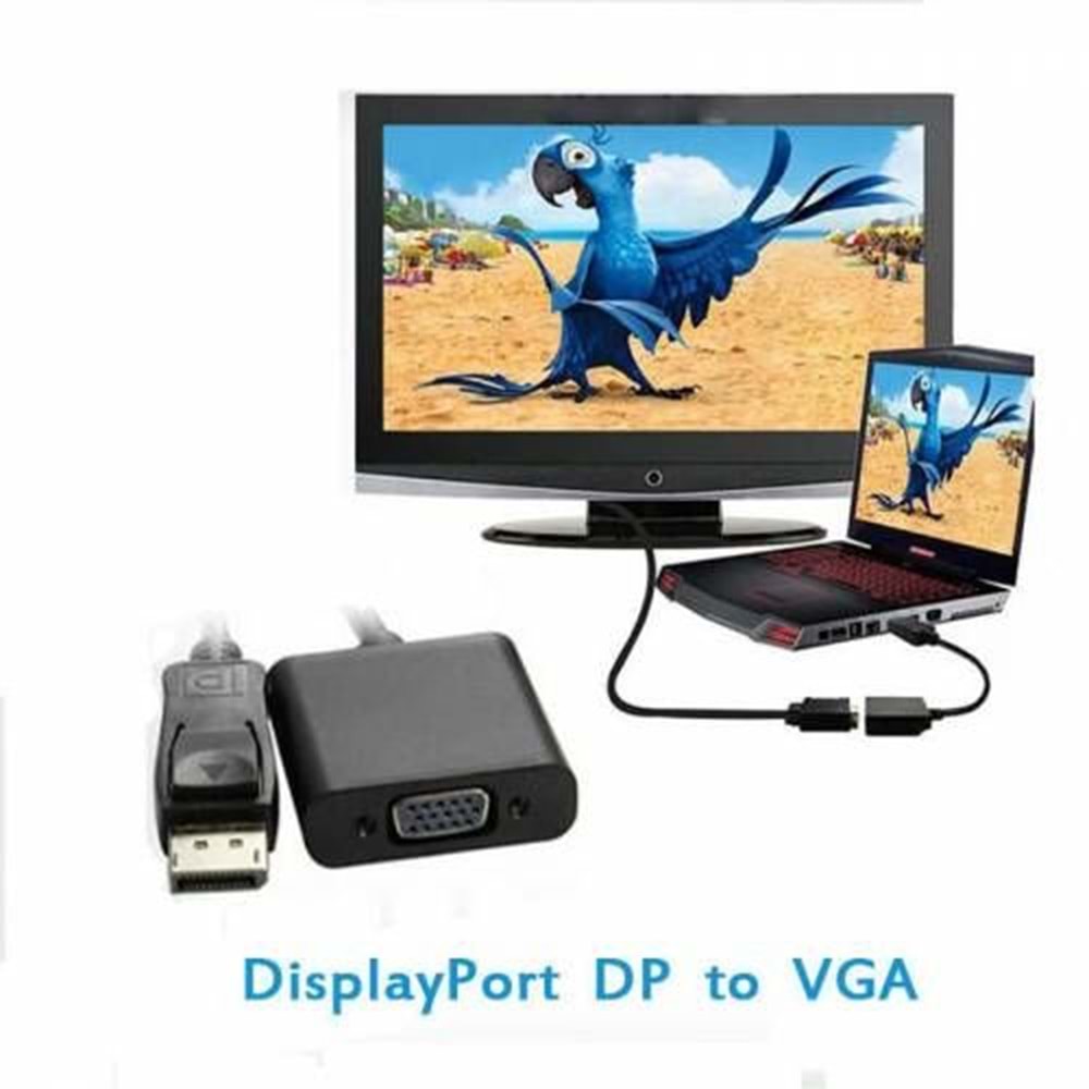 TriLine Display Port VGA Çevirici Adaptör Kablo 20cm Apple Macbook