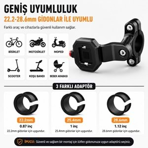 TriLine Bisiklet Motosiklet Gidon Telefon Tutucu Çanta Dokunmatik Ekranlı Montaj Aparatı Su Geçirmez