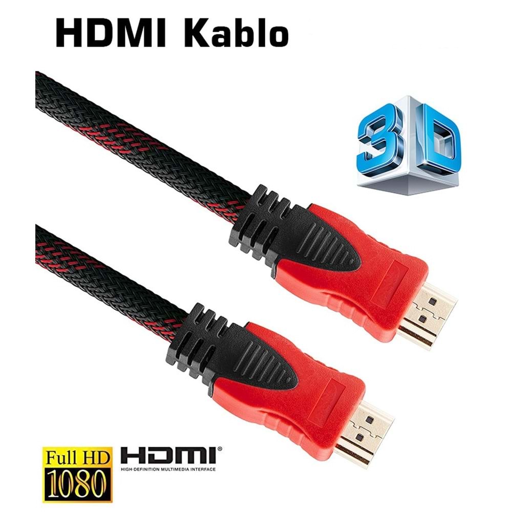 TriLine Hdmi Kablo Sargılı Çift Filtreli 1.4V Altın Uç - 10METRE