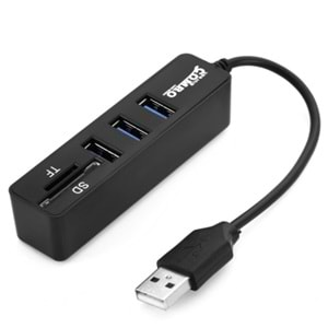 TriLine Combo 3 Port USB2.0 Hub Tf Sd Kart Okuyucu