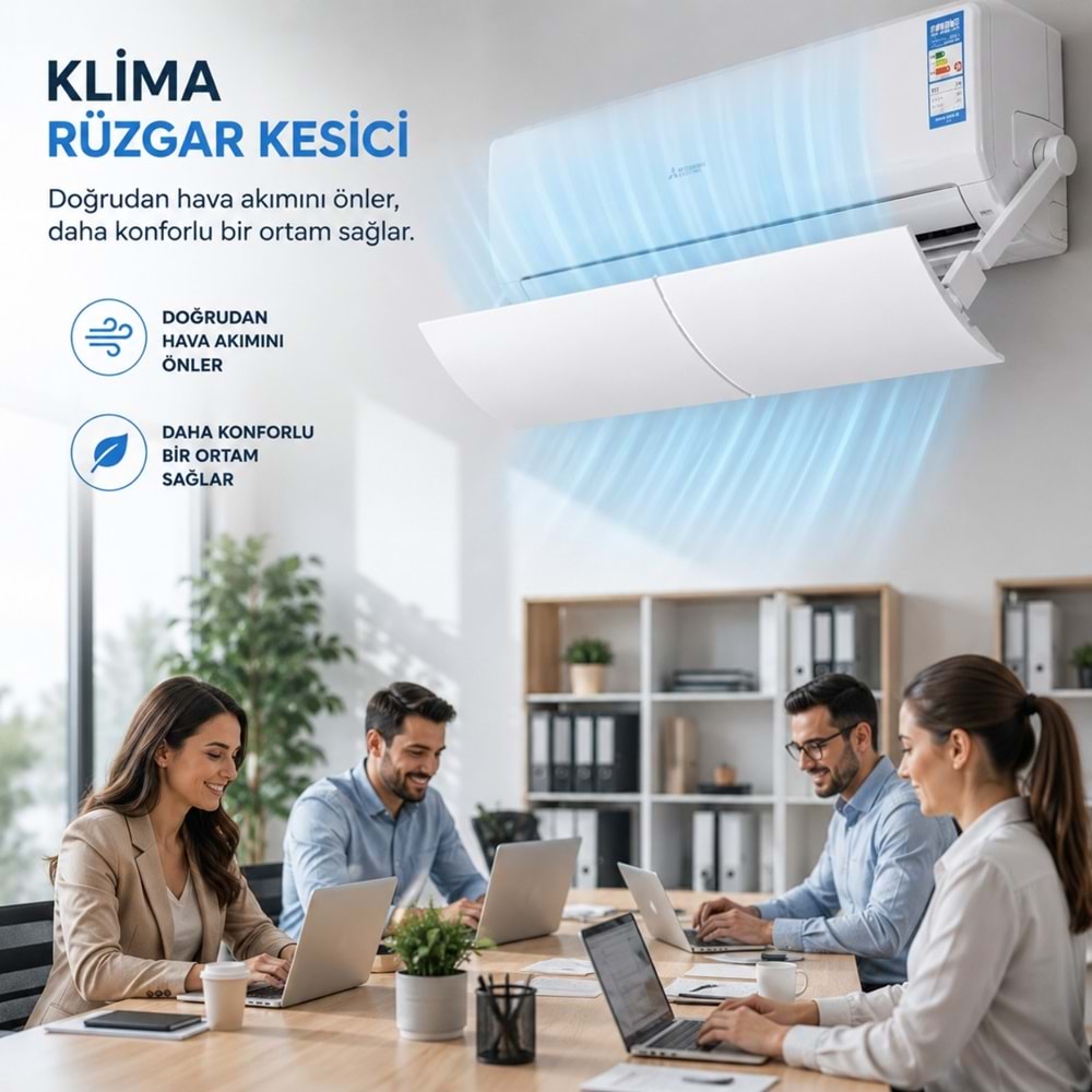 TriLine Klima Rüzgar Yönlendirme Aparatı Deliksiz Ön Panel 56-100 cm Genişleyebilir