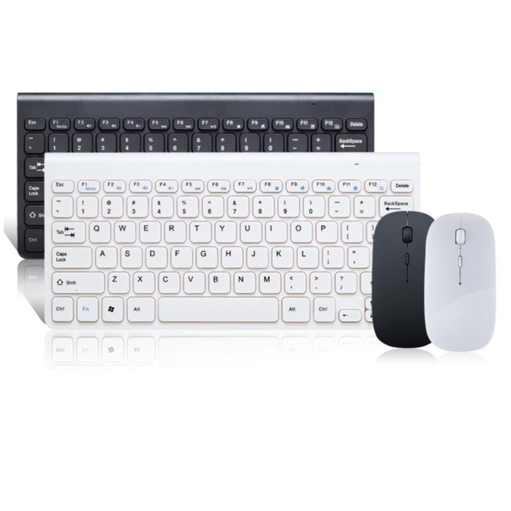 TriLine İngilizce Mini Slim 2.4 GHz Kablosuz Klavye Mouse Set Klavye