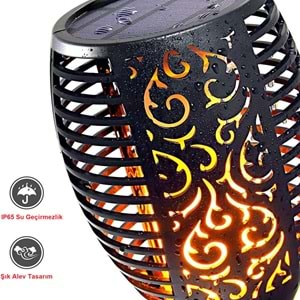 TriLine Solar Alev LED Bahçe Aydınlatma Peyzaj Lambası- 1 Adet
