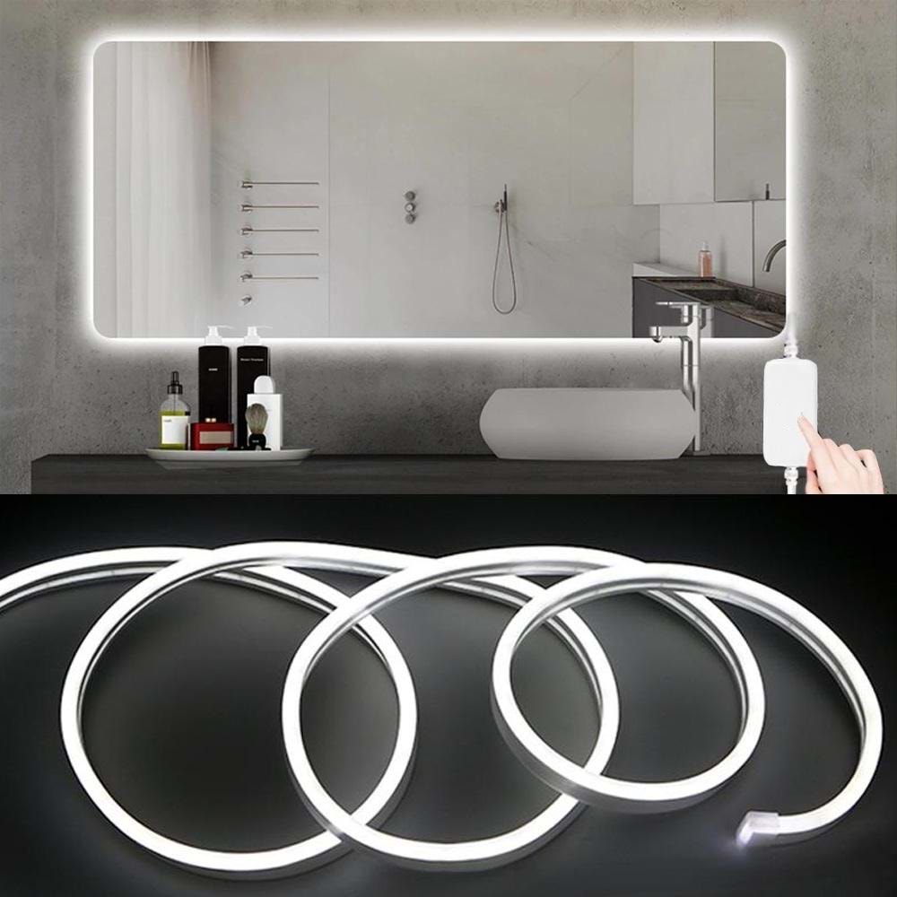 TriLine Neon LED Işık Süper Parlak Kumandalı Tüp LED - BEYAZ - 1METRE