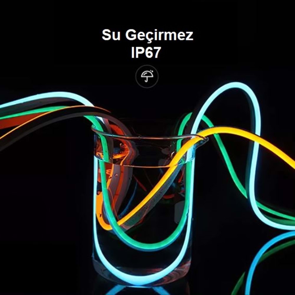 TriLine Neon LED Işık Süper Parlak Kumandalı Tüp LED - BEYAZ - 1METRE
