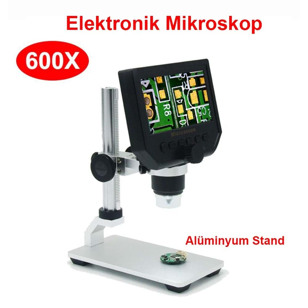 TriLine 600X Dijital 4.3 inç LCD Ekranlı HD USB Mikroskop