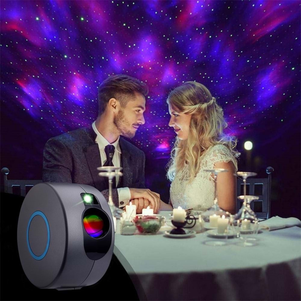 TriLine Lazer Galaxy Yıldızlı Gökyüzü Projektör Gece Lambası